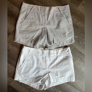 TWO Pairs of J. Crew Factory Chino Shorts Women’s Size 4